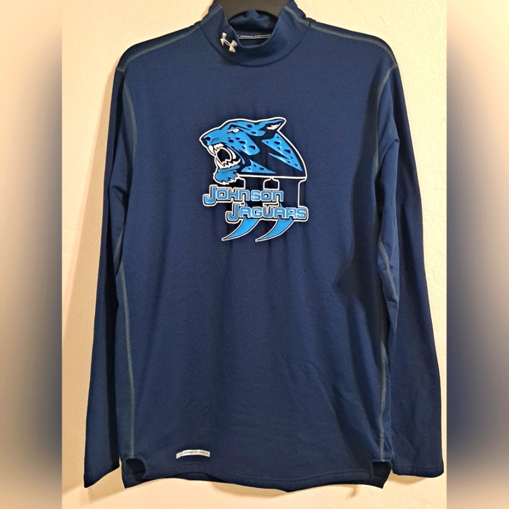 Texas Johnson Jaguars Under Armor Coldgear Fitted Blue Longsleeve Shirt SZ Large